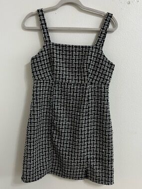 Mi Ami Francesca's tweed black and white dress